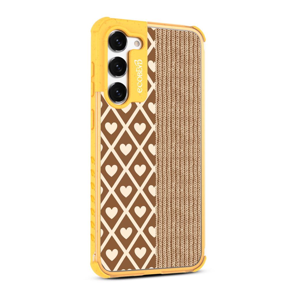 Sew Adorable - Left-side View Of Yellow & Clear Eco-Friendly Galaxy S23 Case