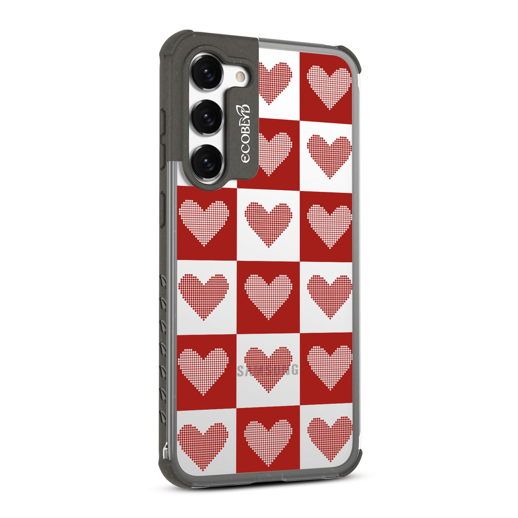 Quilty Pleasures - Left-side View Of Black & Clear Eco-Friendly Galaxy S23 Case