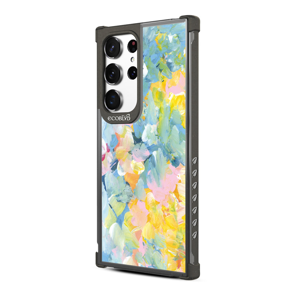 Spring Feeling - Right-side View Of Black & Clear Eco-Friendly Galaxy S23 Ultra Case