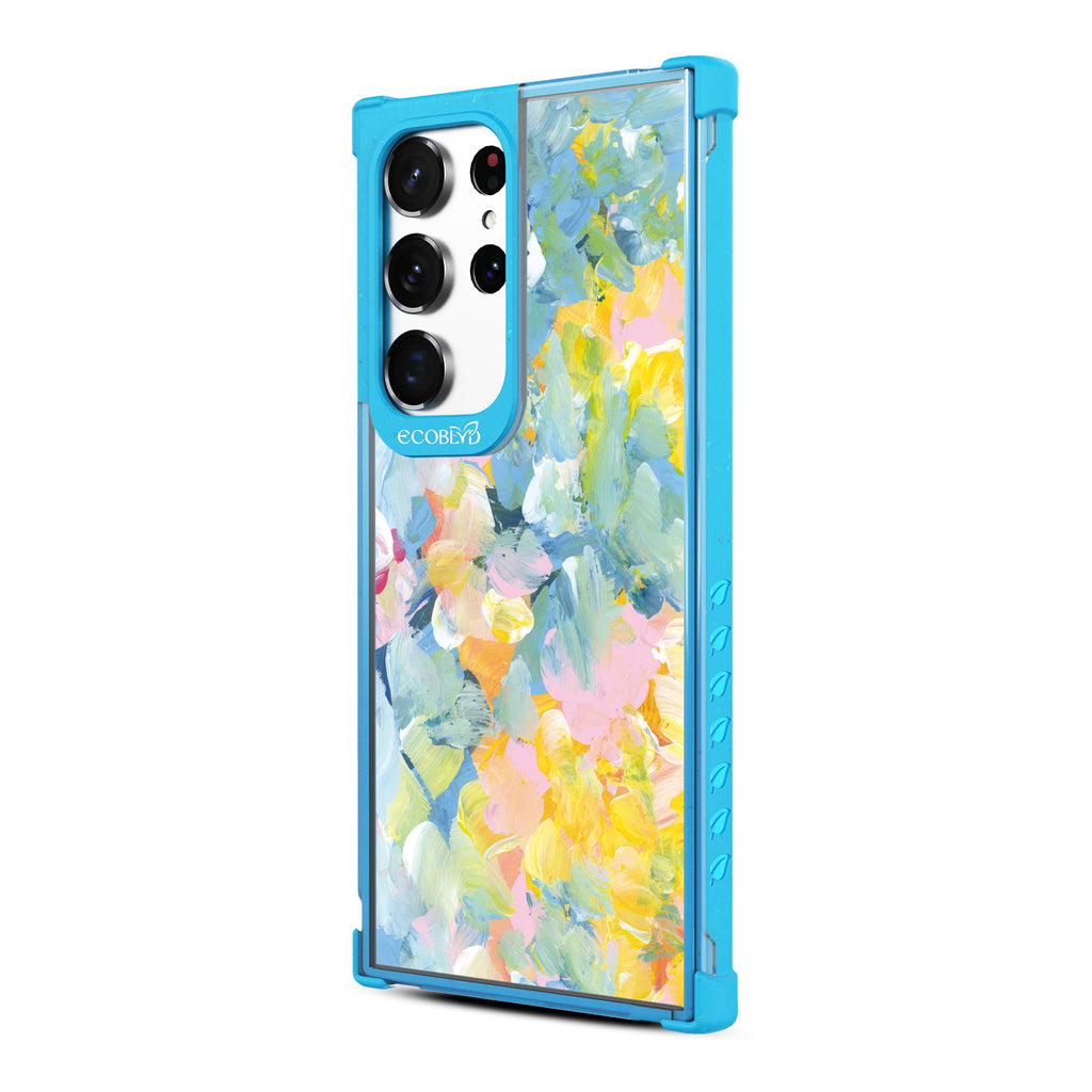 Spring Feeling - Right-side View Of Blue & Clear Eco-Friendly Galaxy S23 Ultra Case