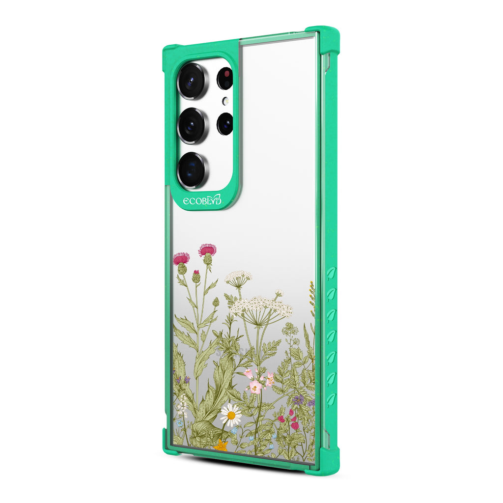 Take Root - Right-side View Of Green & Clear Eco-Friendly Galaxy S23 Ultra Case
