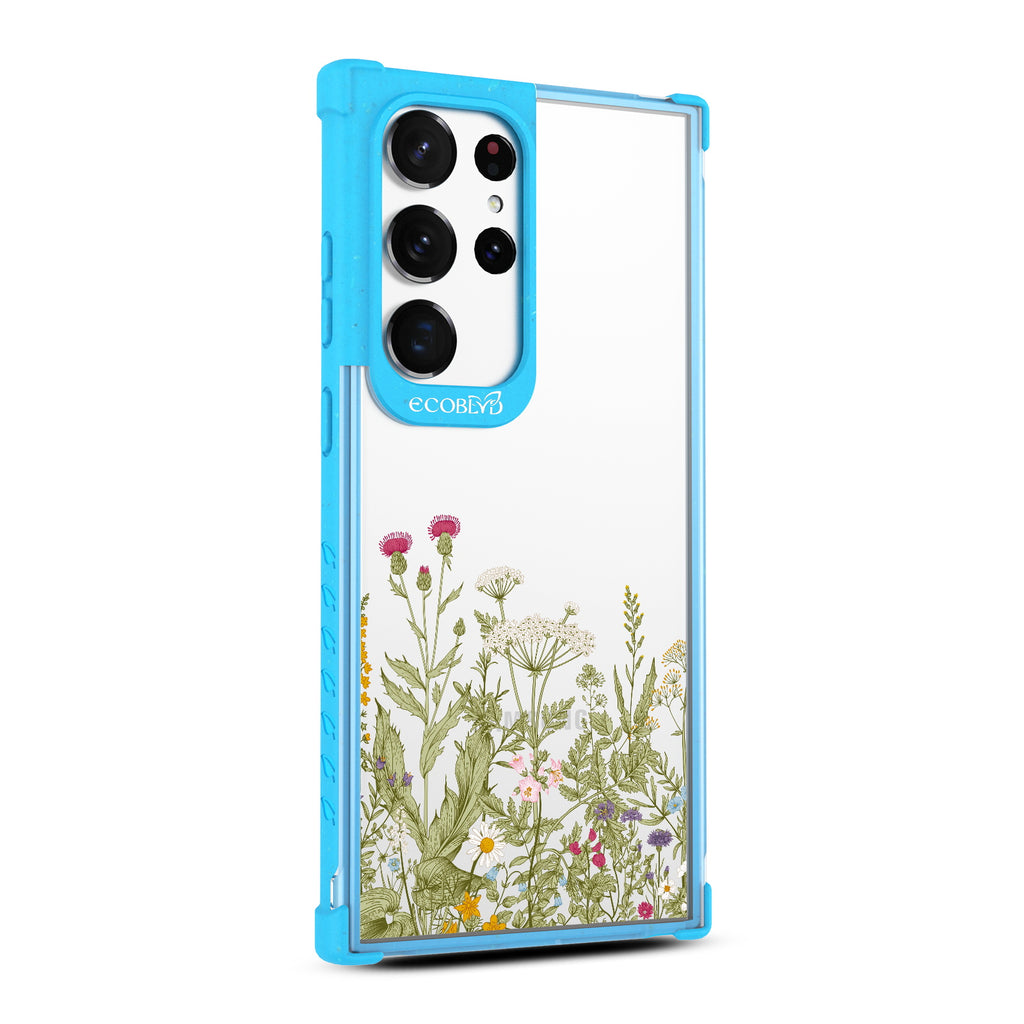 Take Root - Left-side View Of Blue & Clear Eco-Friendly Galaxy S23 Ultra Case