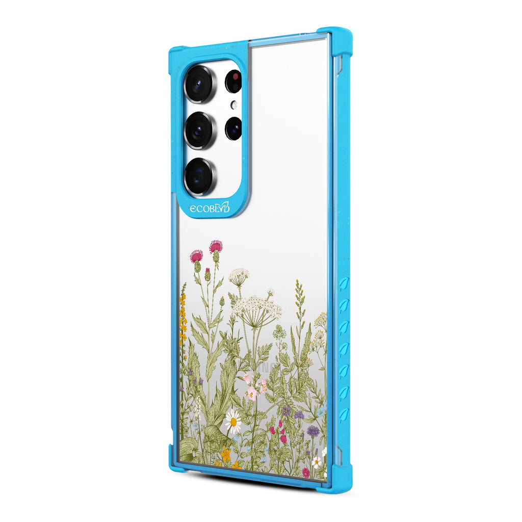 Take Root - Right-side View Of Blue & Clear Eco-Friendly Galaxy S23 Ultra Case