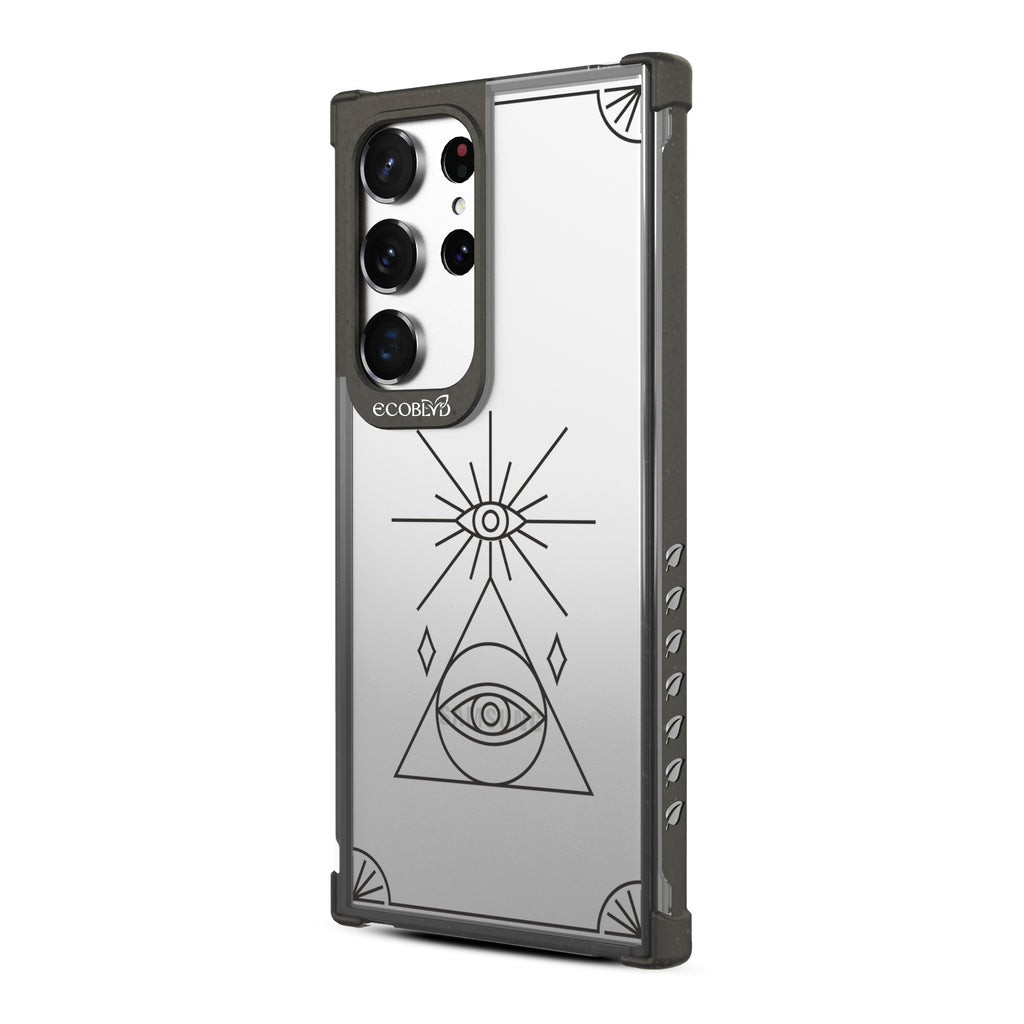 Tarot Card - Right-side View Of Black & Clear Eco-Friendly Galaxy S23 Ultra Case