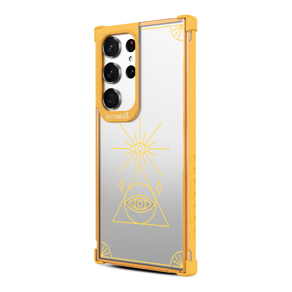 Tarot Card - Right-side View Of Yellow & Clear Eco-Friendly Galaxy S23 Ultra Case