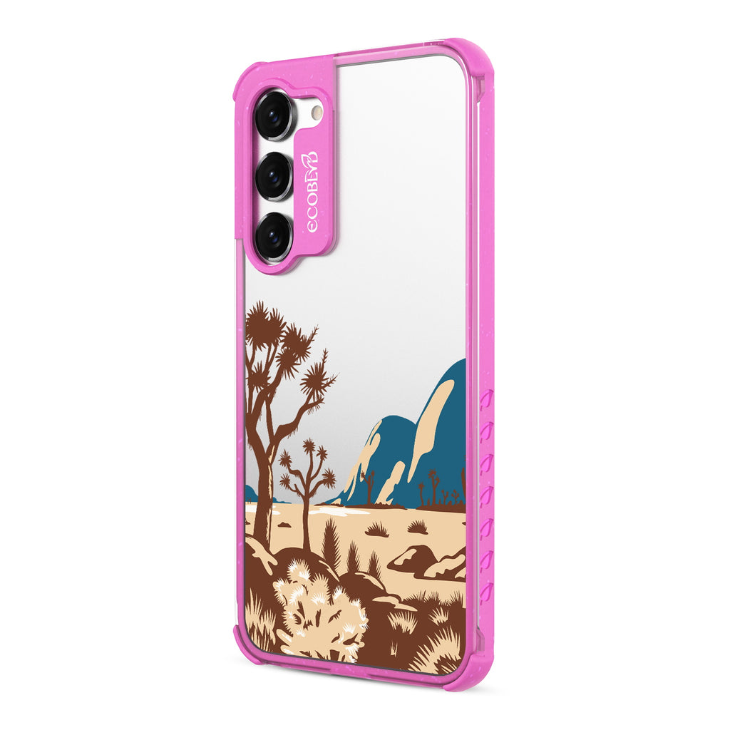 Joshua Tree - Right-side View Of Pink & Clear Eco-Friendly Galaxy S23 Case