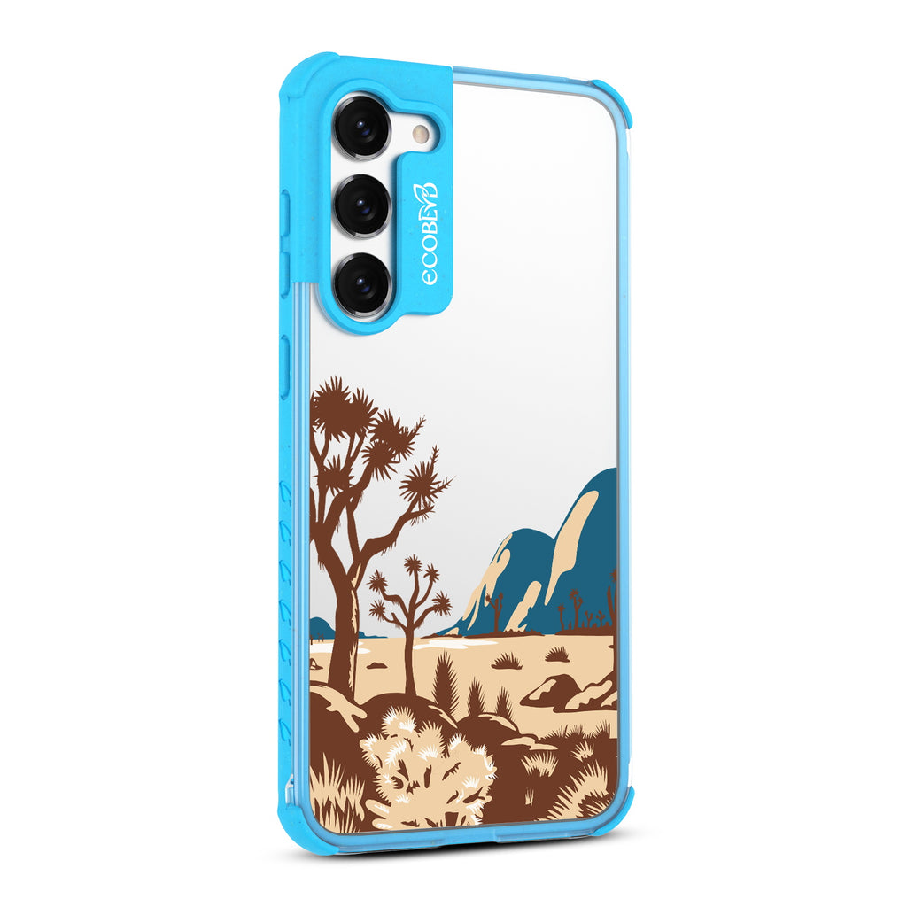 Joshua Tree - Left-side View Of Blue & Clear Eco-Friendly Galaxy S23 Case