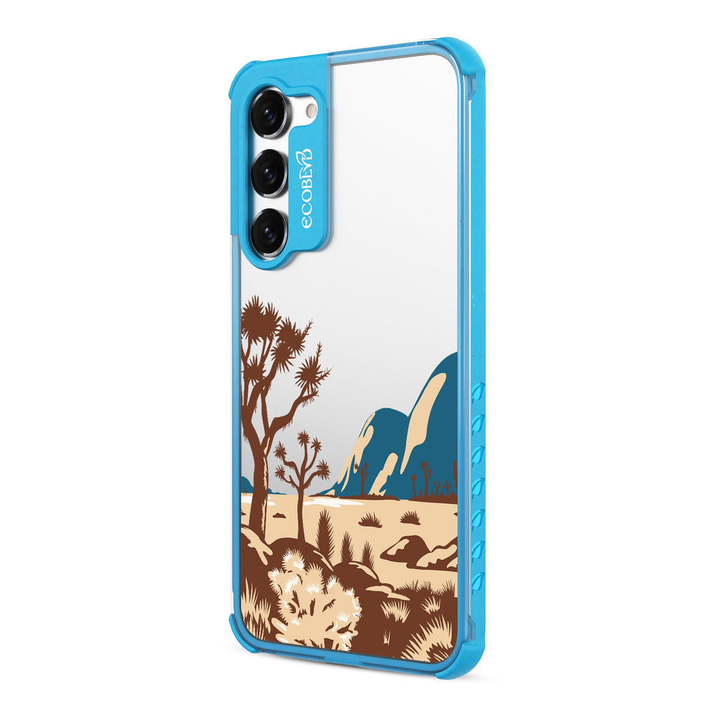 Joshua Tree - Right-side View Of Blue & Clear Eco-Friendly Galaxy S23 Case