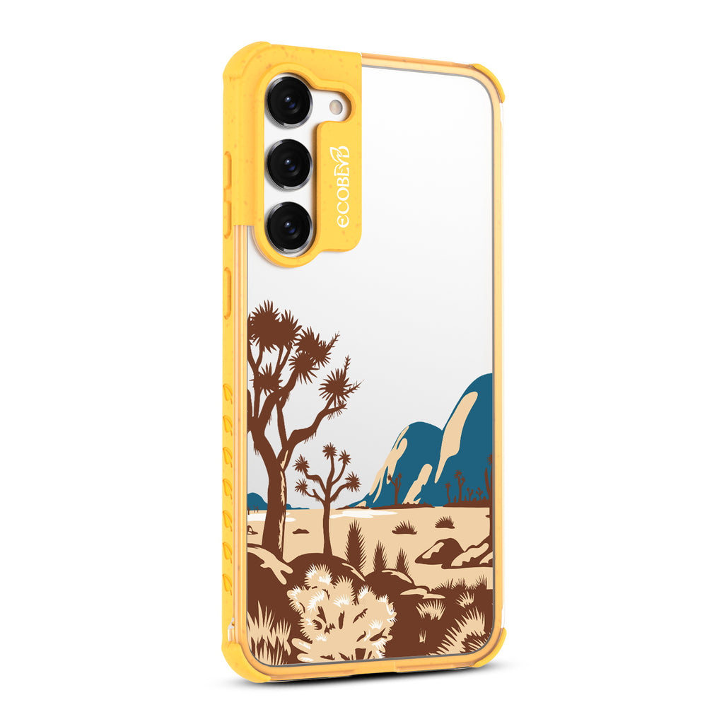 Joshua Tree - Left-side View Of Yellow & Clear Eco-Friendly Galaxy S23 Case