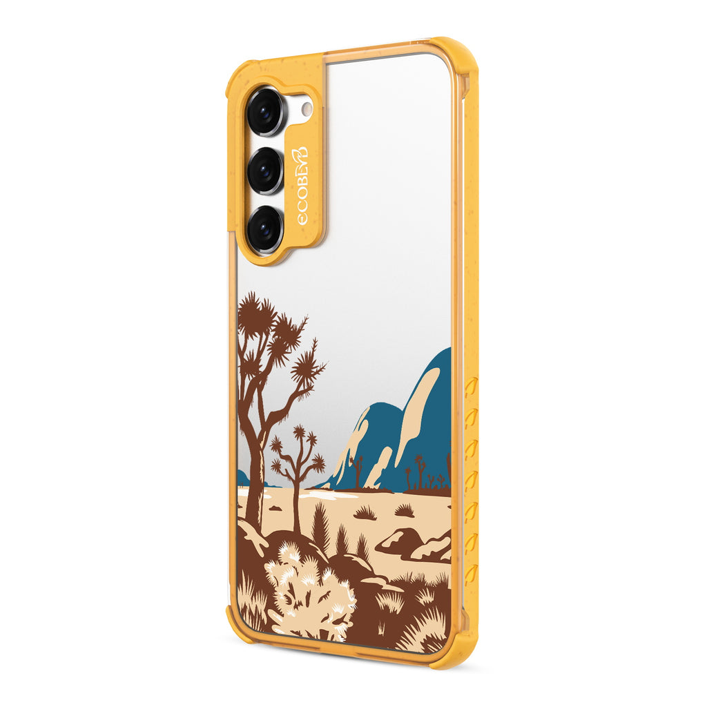 Joshua Tree - Right-side View Of Yellow & Clear Eco-Friendly Galaxy S23 Case