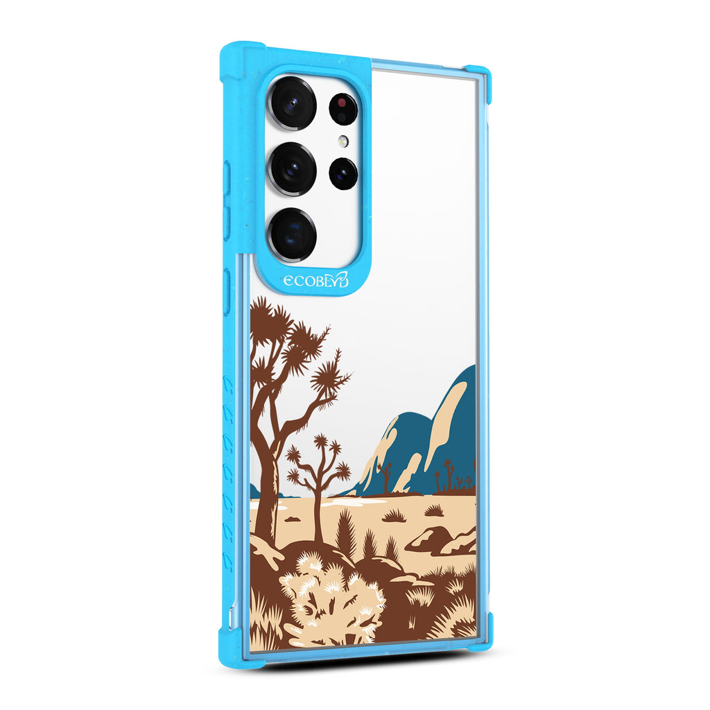 Joshua Tree - Left-side View Of Blue & Clear Eco-Friendly Galaxy S23 Ultra Case
