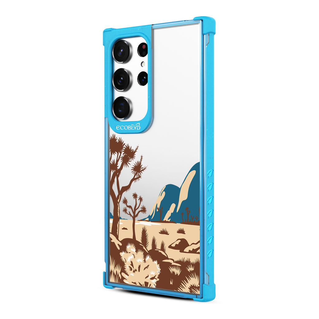 Joshua Tree - Right-side View Of Blue & Clear Eco-Friendly Galaxy S23 Ultra Case