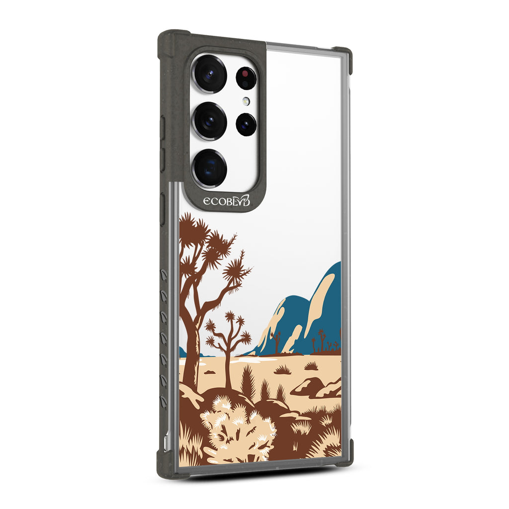Joshua Tree - Left-side View Of Black & Clear Eco-Friendly Galaxy S23 Ultra Case