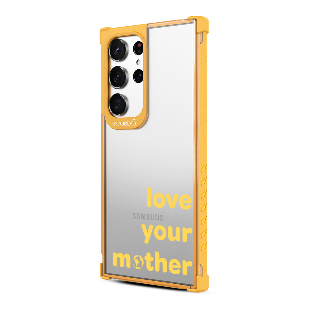 Love Your Mother - Right-side View Of Yellow & Clear Eco-Friendly Galaxy S23 Ultra Case