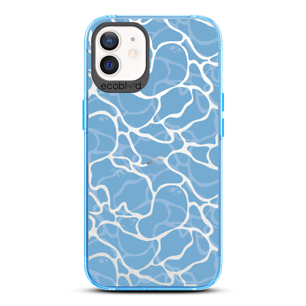Crystal Clear - Blue Eco-Friendly iPhone 12/12 Pro Case With Water Ripples On A Clear Back
