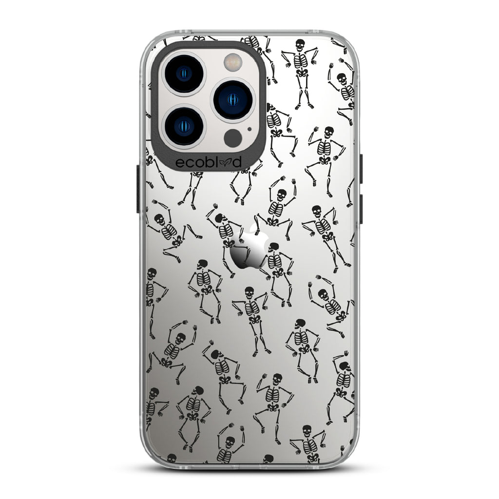 Boogie Man - Dancing Skeletons - Eco-Friendly Clear iPhone 12/13 Pro Max Case With Black Rim