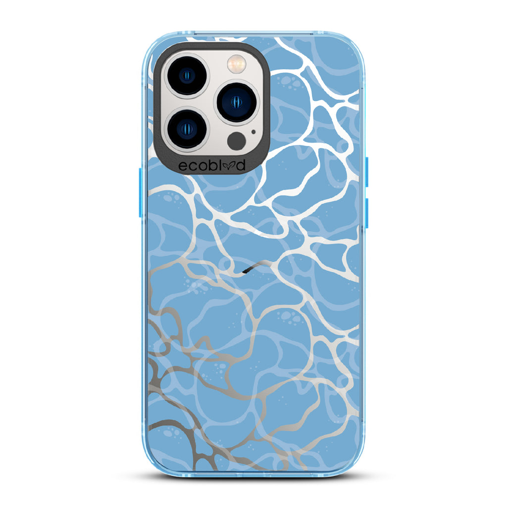 Crystal Clear - Blue Eco-Friendly iPhone 12/13 Pro Max Case With Water Ripples On A Clear Back