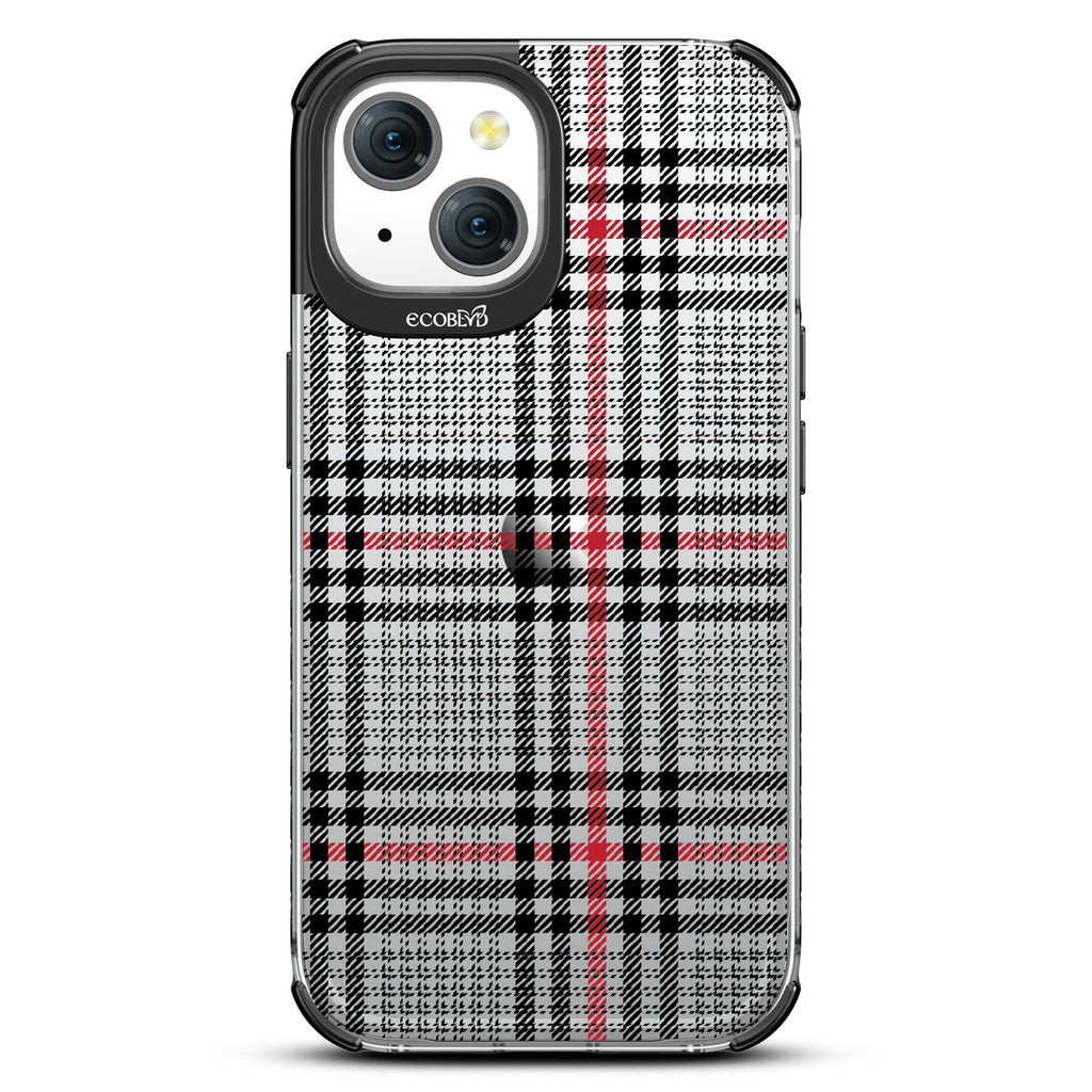 As If - Iconic Tartan Plaid - Eco-Friendly Clear iPhone 15 Case With Black Rim