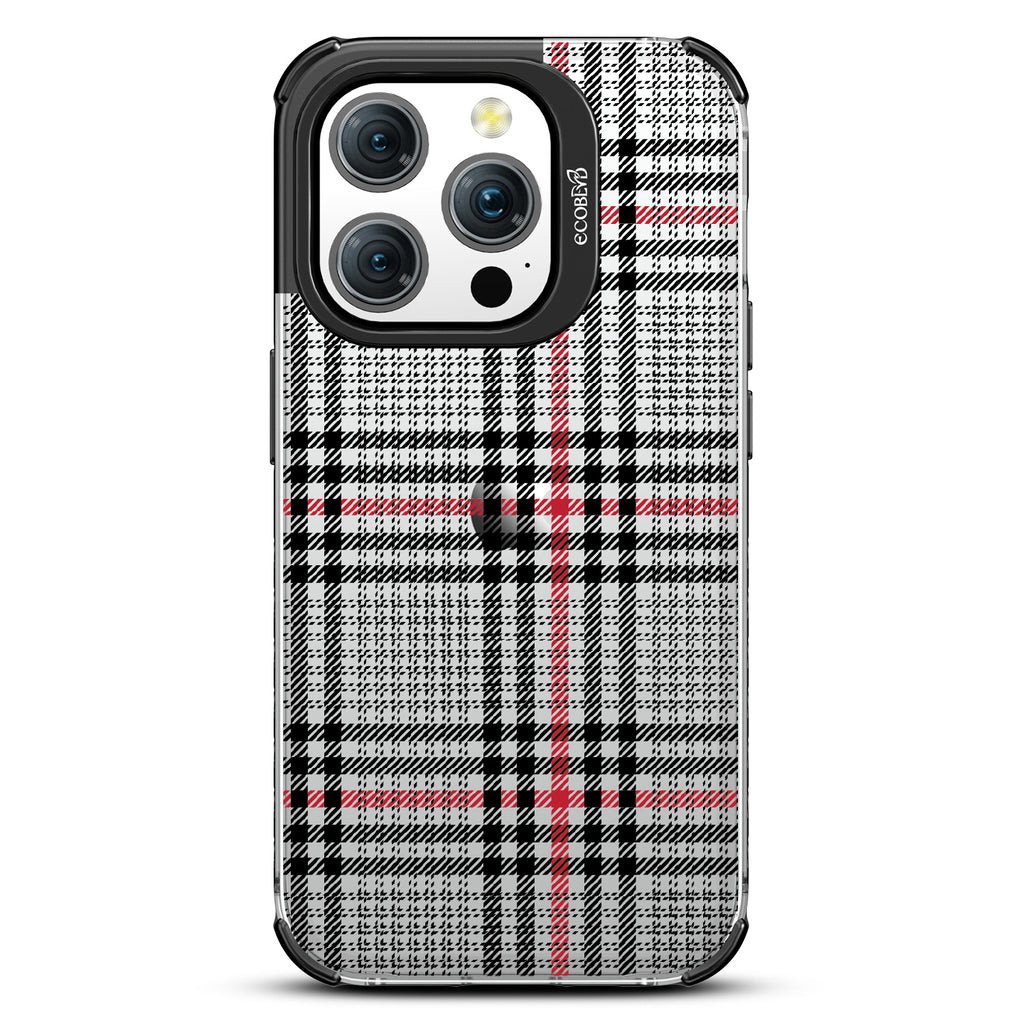 As If - Iconic Tartan Plaid - Eco-Friendly Clear iPhone 15 Pro Case With Black Rim