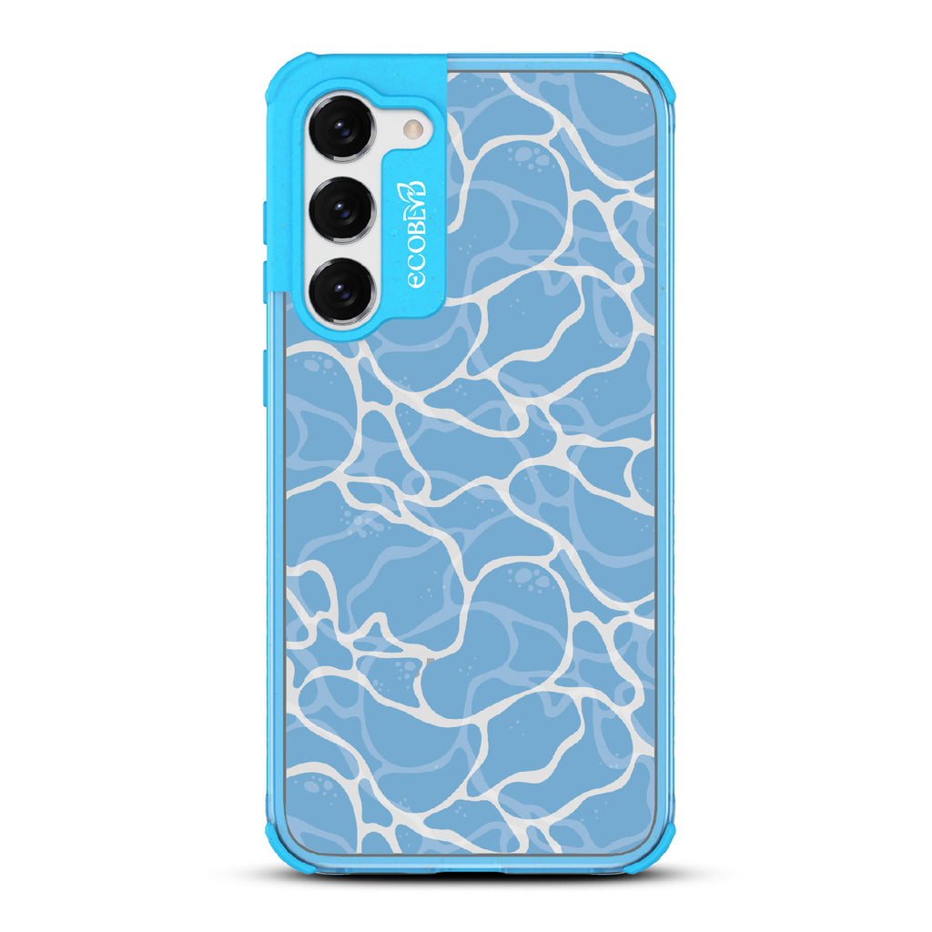 Crystal Clear - Blue Eco-Friendly Galaxy S23 Plus Case With Water Ripples On A Clear Back