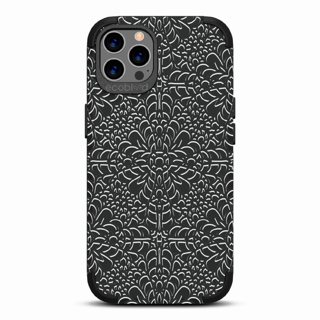 A Lil' Dainty - Intricate Lace Tapestry - Eco-Friendly Rugged Black iPhone 12/12 Pro Case
