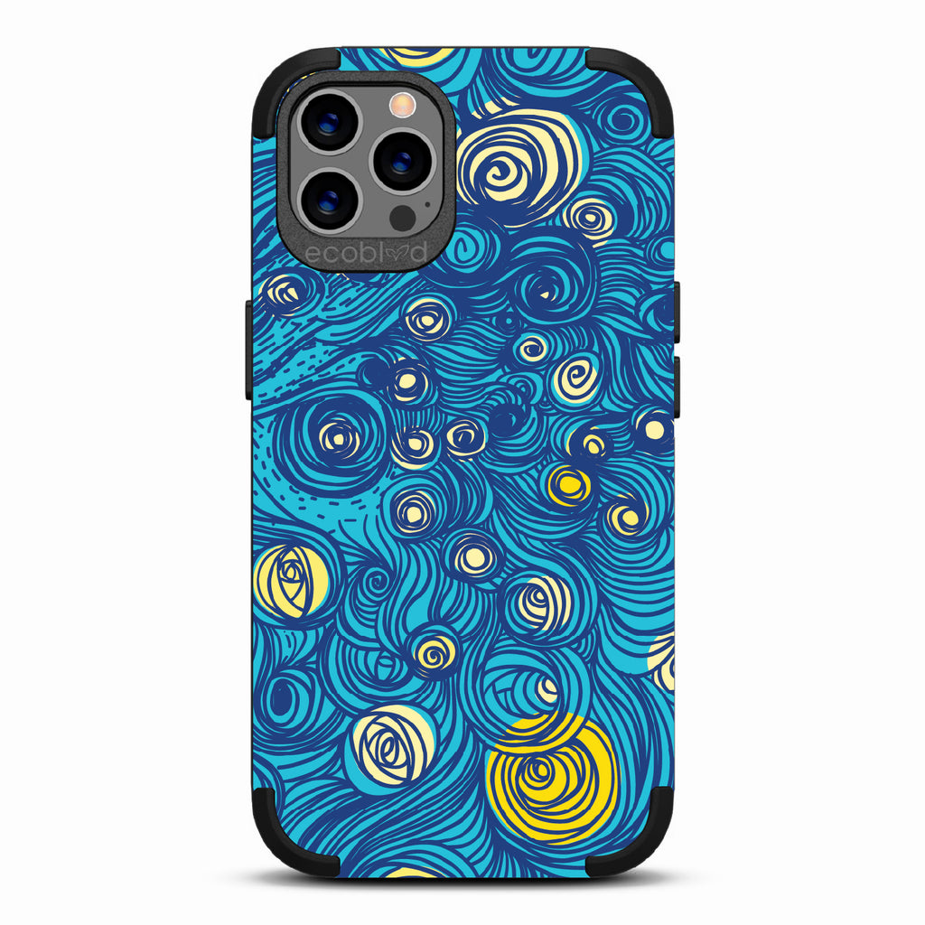 Let It Gogh - Blue Rugged Eco-Friendly iPhone 12/12 Pro Case With Van Gogh Starry Night-Inspired Art