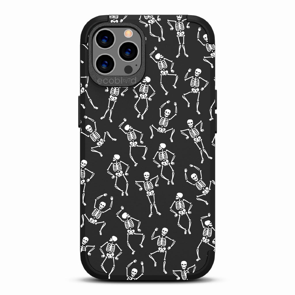 Boogie Man - Dancing Skeletons - Black Eco-Friendly Rugged iPhone 12/12 Pro Case
