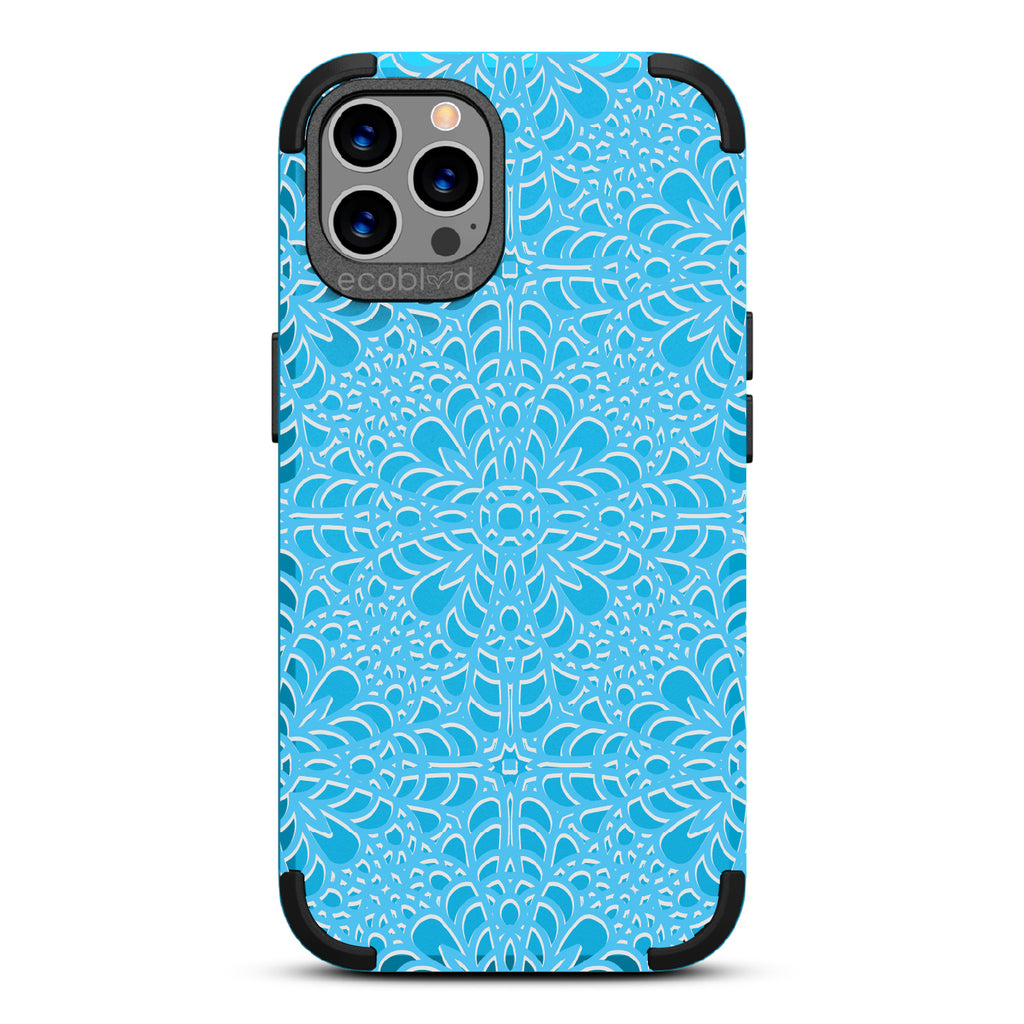 A Lil' Dainty - Intricate Lace Tapestry - Eco-Friendly Rugged Blue iPhone 12/12 Pro Case
