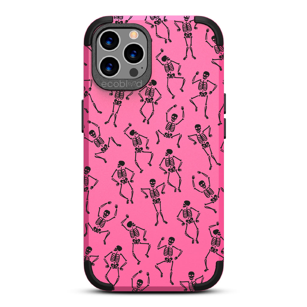 Boogie Man - Dancing Skeletons - Pink Eco-Friendly Rugged iPhone 12/12 Pro Case