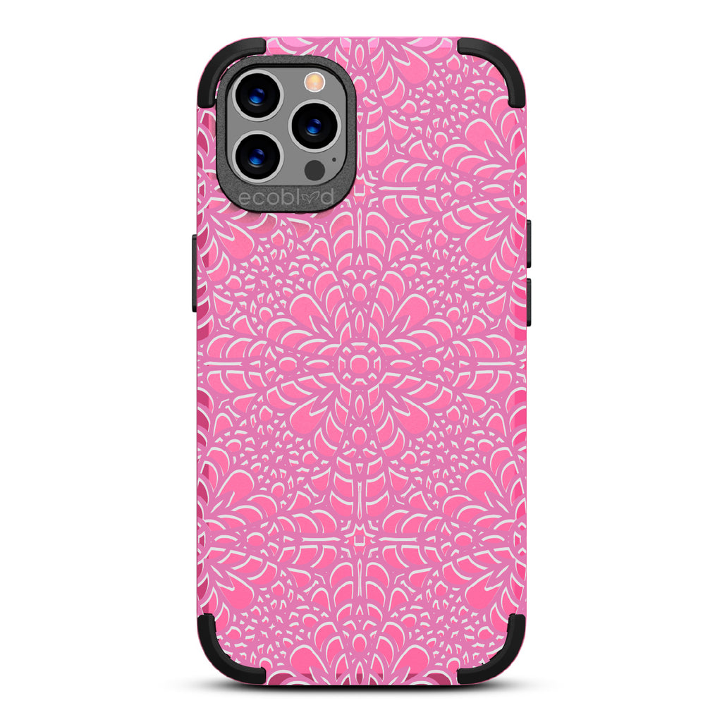 A Lil' Dainty - Intricate Lace Tapestry - Eco-Friendly Rugged Pink iPhone 12/12 Pro Case