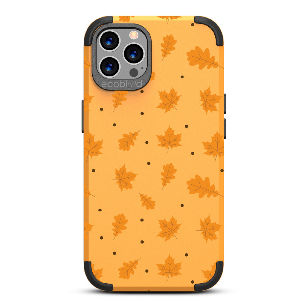 A New Leaf - Brown Fall Leaves - Eco-Friendly Rugged Yellow iPhone 12/12 Pro Case 
