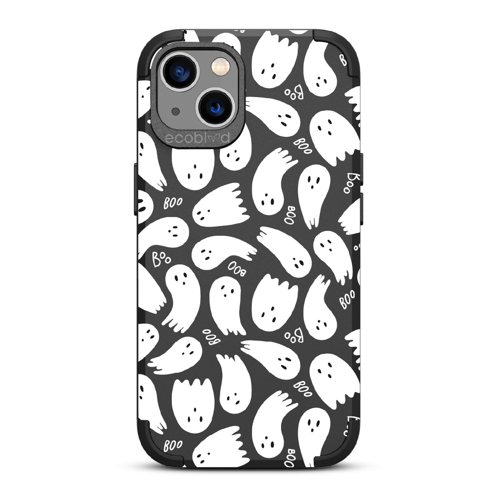 Boo Thang - Ghosts + Boo - Black Eco-Friendly Rugged iPhone 13 Case