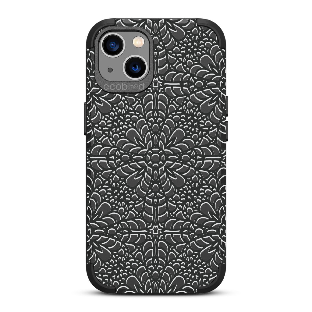 A Lil' Dainty - Intricate Lace Tapestry - Eco-Friendly Rugged Black iPhone 13 Case