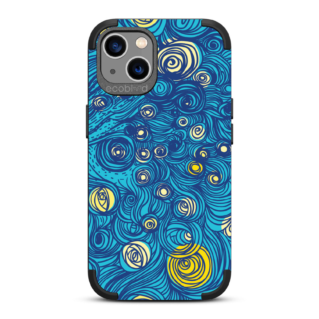 Let It Gogh - Blue Rugged Eco-Friendly iPhone 13 Case With Van Gogh Starry Night-Inspired Art