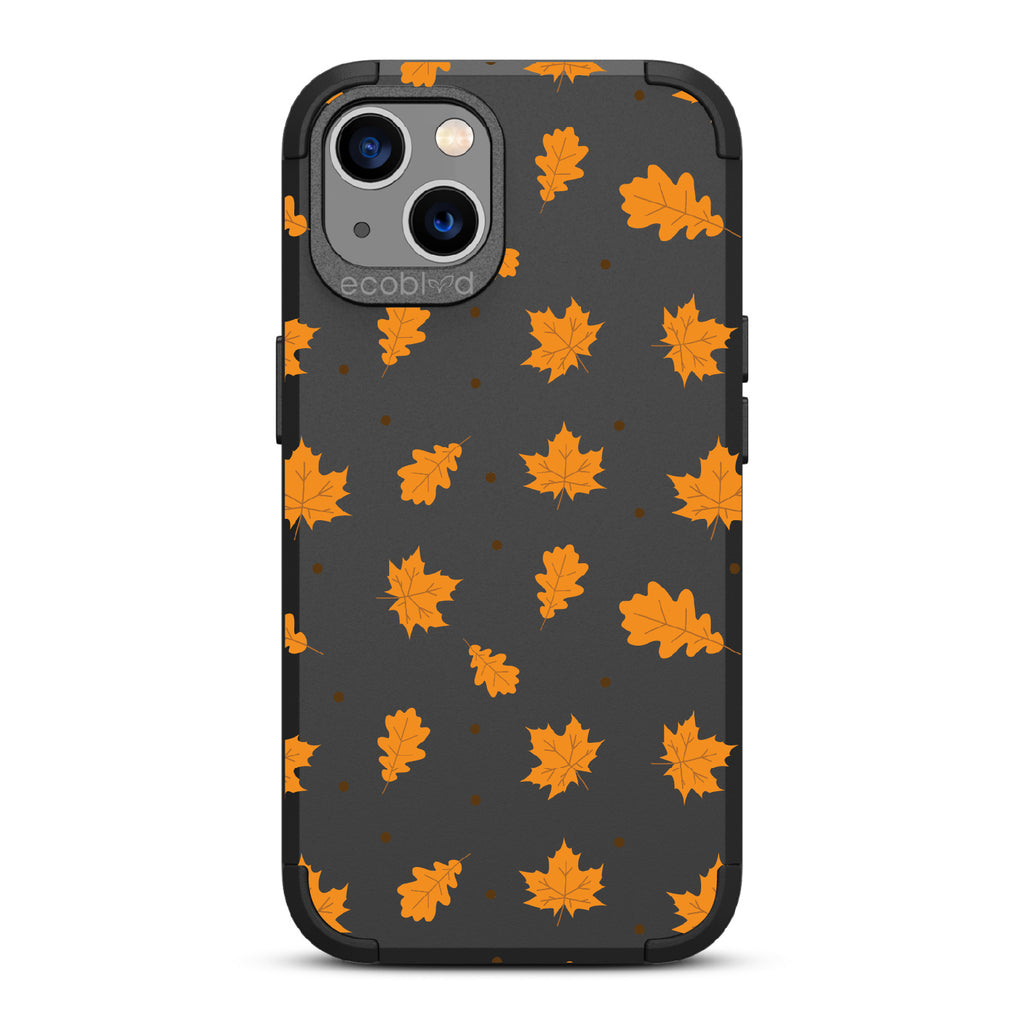  A New Leaf - Brown Fall Leaves - Eco-Friendly Rugged Black iPhone 13 Case