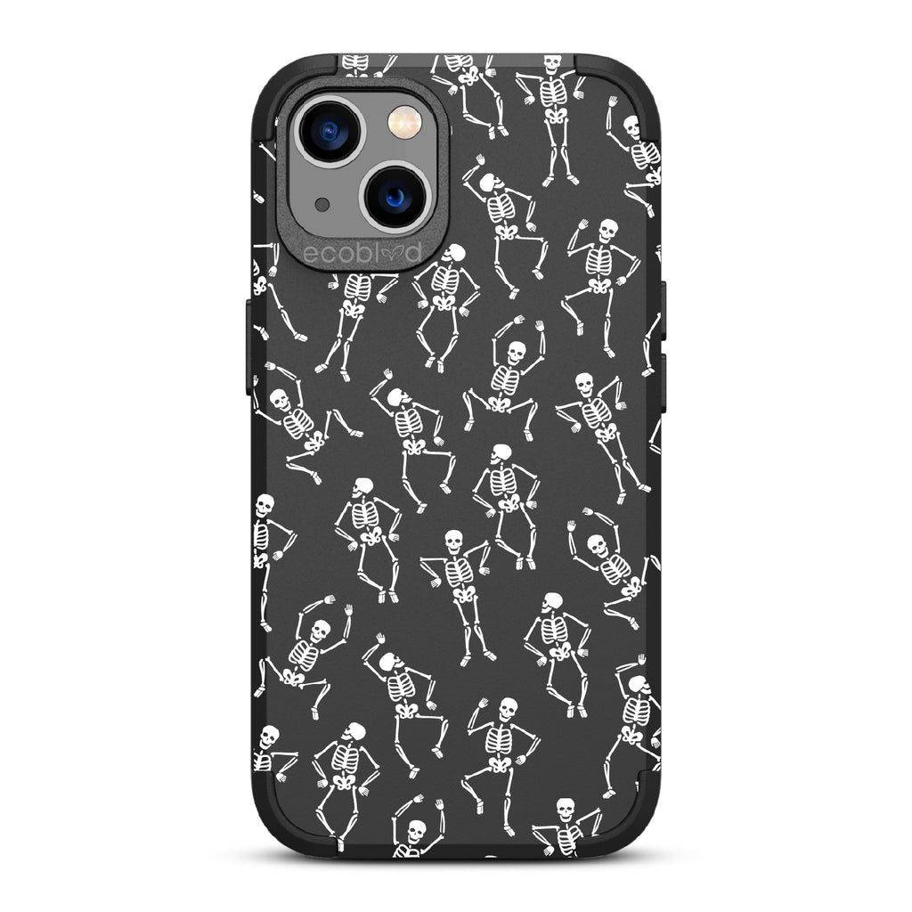 Boogie Man - Dancing Skeletons - Black Eco-Friendly Rugged iPhone 13 Case