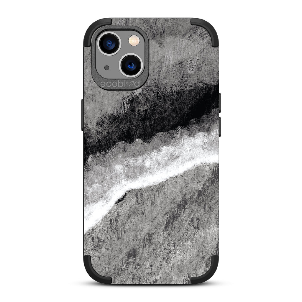 Smooth Transition - Black Rugged Eco-Friendly iPhone 13 Case With Shading Gradient Ombre Painting On Back