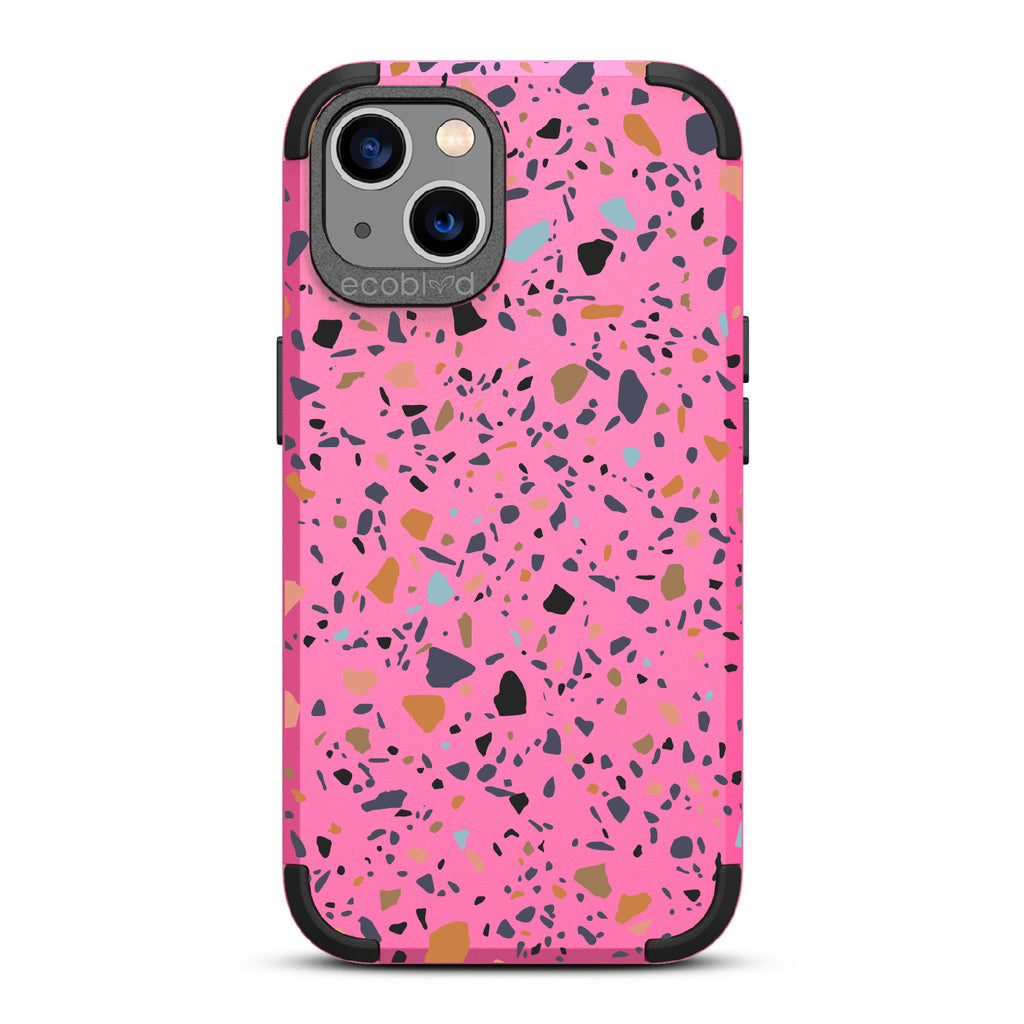 Terrazzo - Pink Rugged Eco-Friendly iPhone 13 With A Speckled Terrazzo Pattern