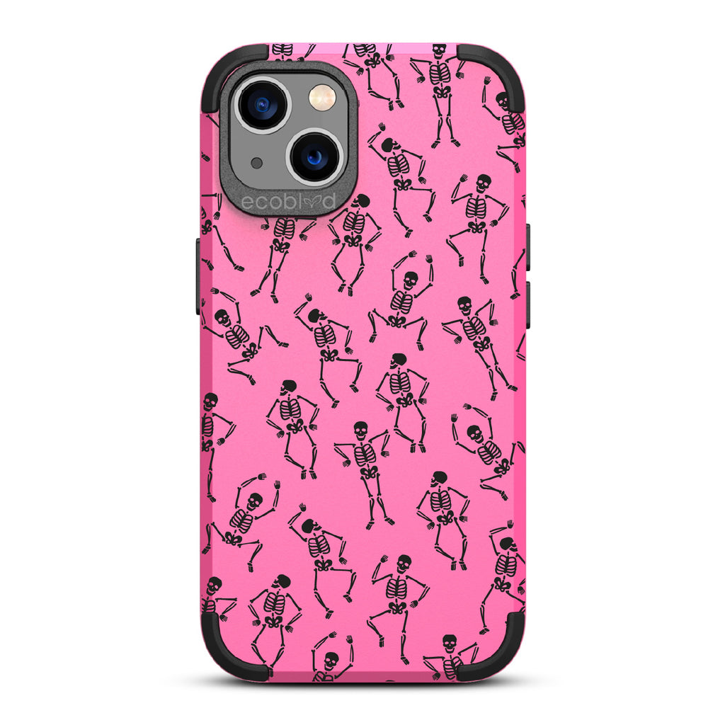 Boogie Man - Dancing Skeletons - Pink Eco-Friendly Rugged iPhone 13 Case