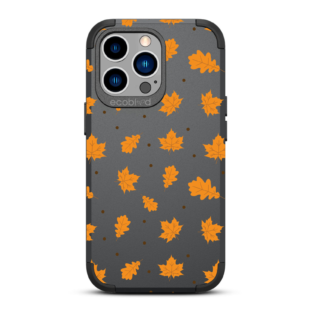 A New Leaf - Brown Fall Leaves - Eco-Friendly Rugged Black iPhone 13 Pro Case