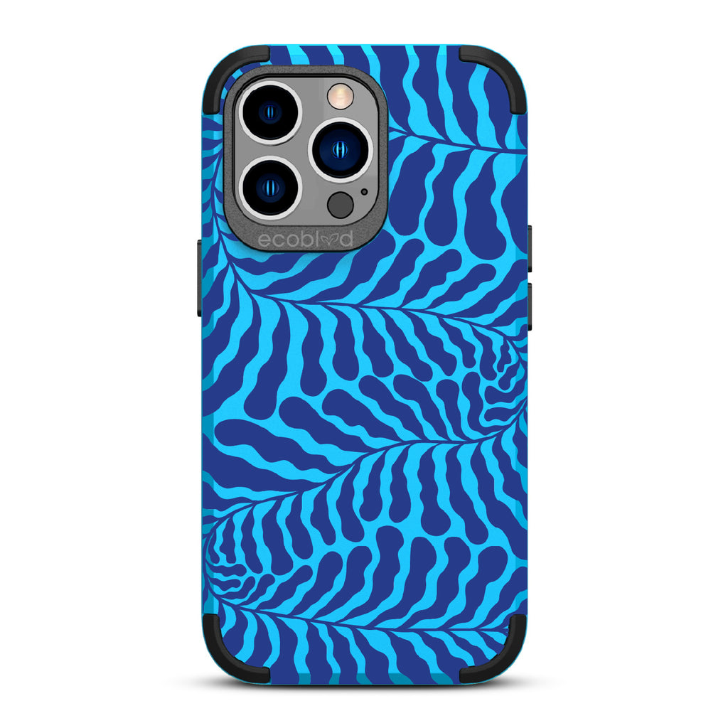 Blue Lagoon - Abstract Tropical Blue Seaweed - Blue Eco-Friendly Rugged iPhone 12/13 Pro Max Case