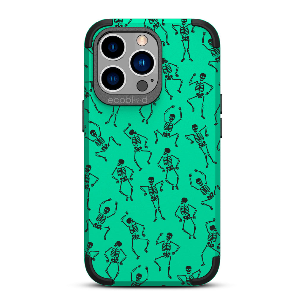 Boogie Man - Dancing Skeletons - Green Eco-Friendly Rugged iPhone 12/13 Pro Max Case
