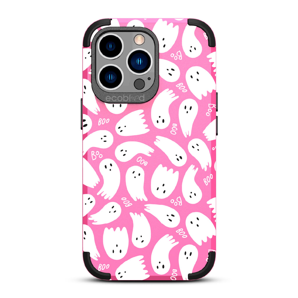 Boo Thang - Ghosts + Boo - Pink Eco-Friendly Rugged iPhone 13 Pro Case