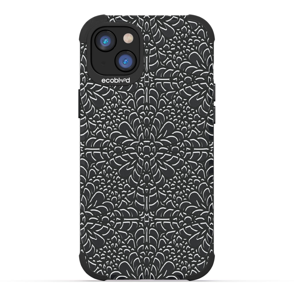 A Lil' Dainty - Intricate Lace Tapestry - Eco-Friendly Rugged Black iPhone 14 Plus Case