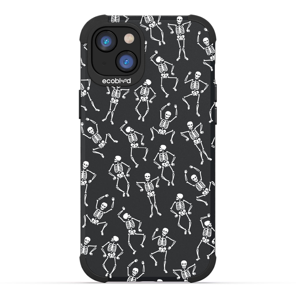 Boogie Man - Dancing Skeletons - Black Eco-Friendly Rugged iPhone 14 Plus Case
