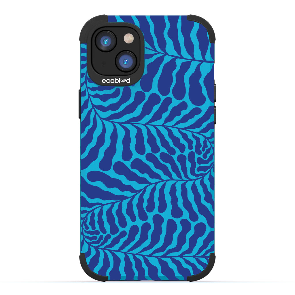 Blue Lagoon - Abstract Tropical Blue Seaweed - Blue Eco-Friendly Rugged iPhone 14 Plus Case