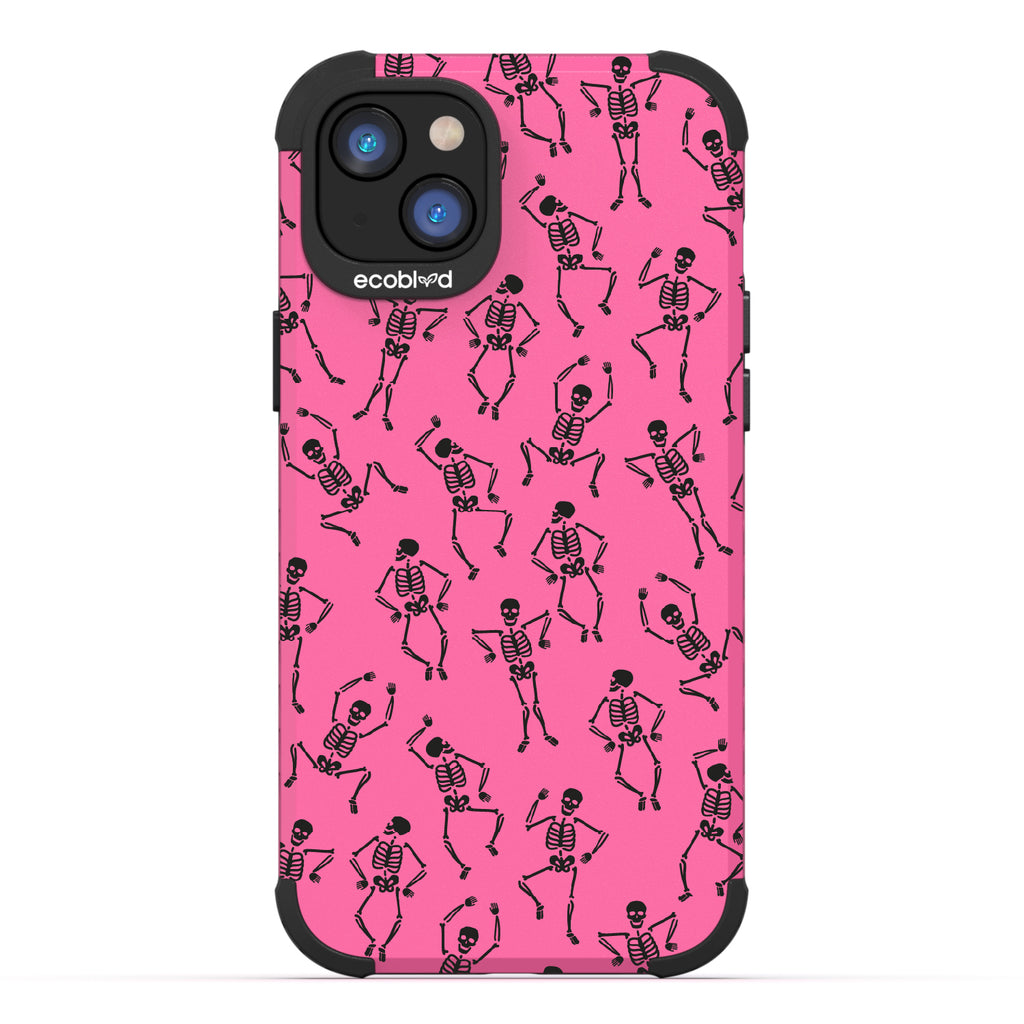 Boogie Man - Dancing Skeletons - Pink Eco-Friendly Rugged iPhone 14 Case