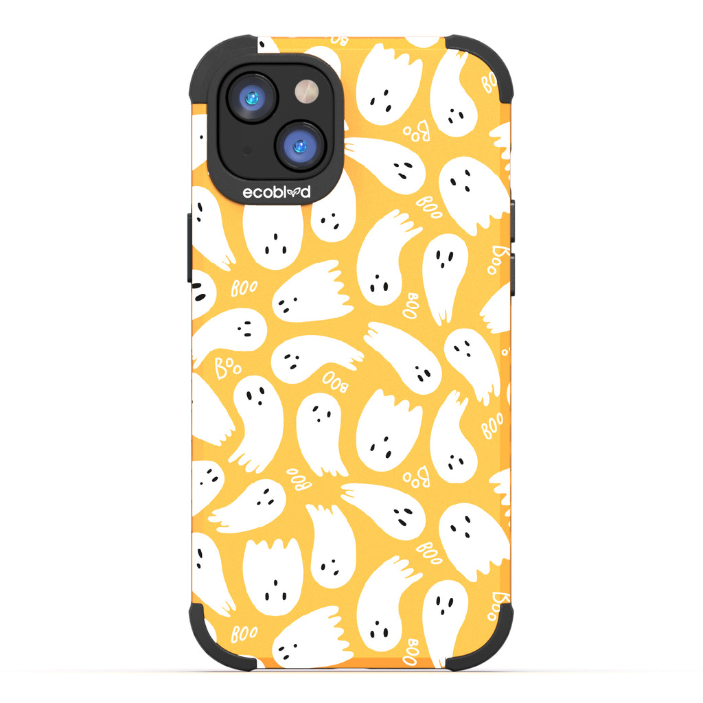 Boo Thang - Ghosts + Boo - Yellow Eco-Friendly Rugged iPhone 14 Case