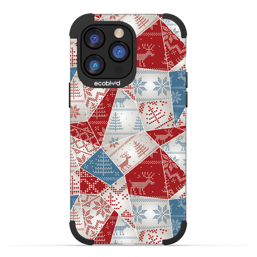 Favorite Flannel - Black Rugged Eco-Friendly iPhone 14 Pro Case With Red Plaid Flannel Print
