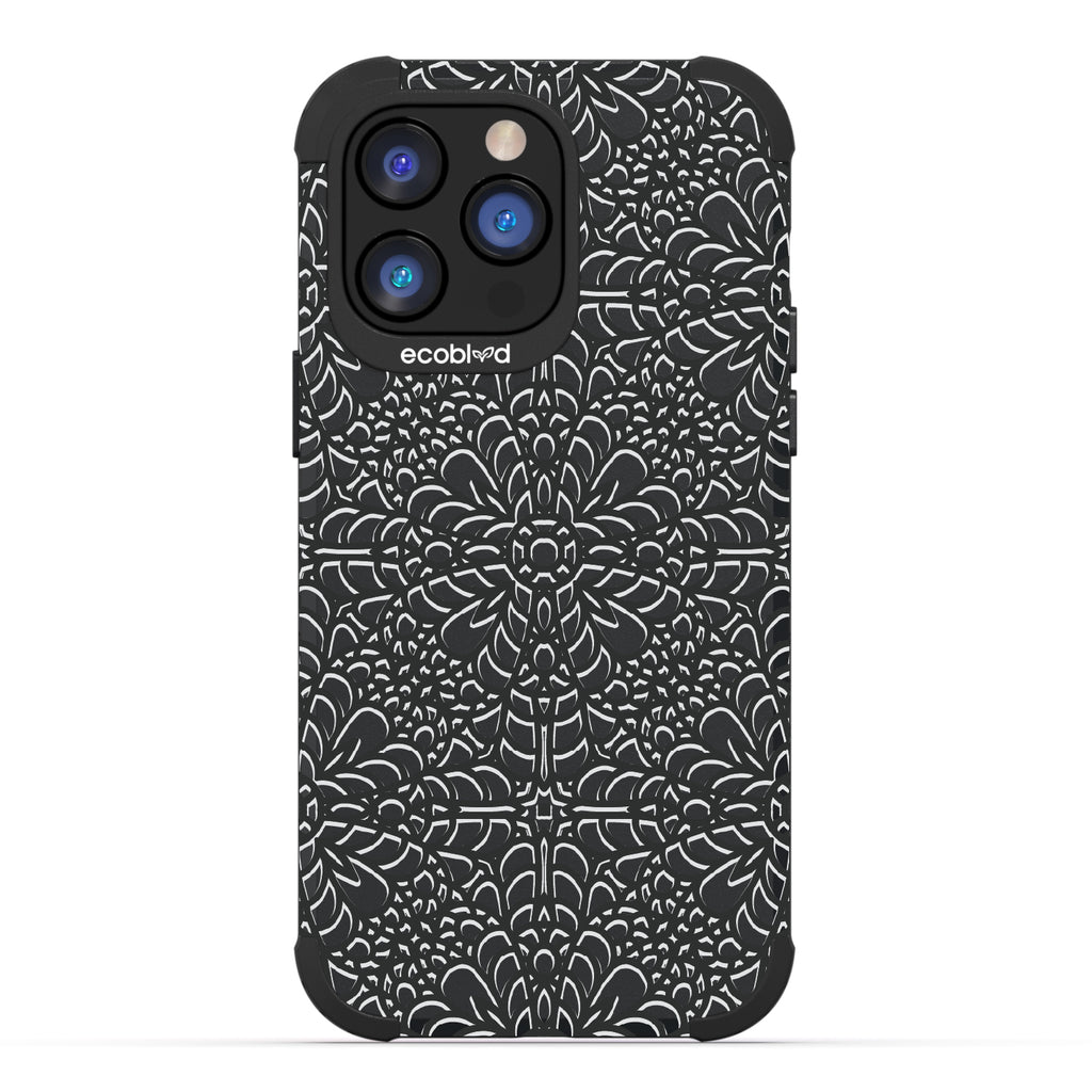 A Lil' Dainty - Intricate Lace Tapestry - Eco-Friendly Rugged Black iPhone 14 Pro Case